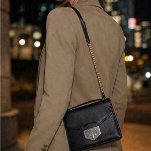 Prada Black Saffiano Leather Bag with Chain Strap. Comes with COA